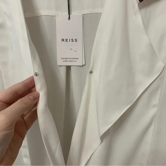 Reiss Calla Color Blocked Blouse Size 2 NWT - Picture 8 of 15